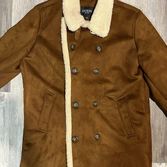 GUESS Men's Brown Winter Coat